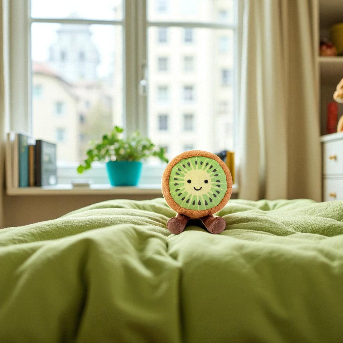 Peluche fruit kawaii kiwi joyeux