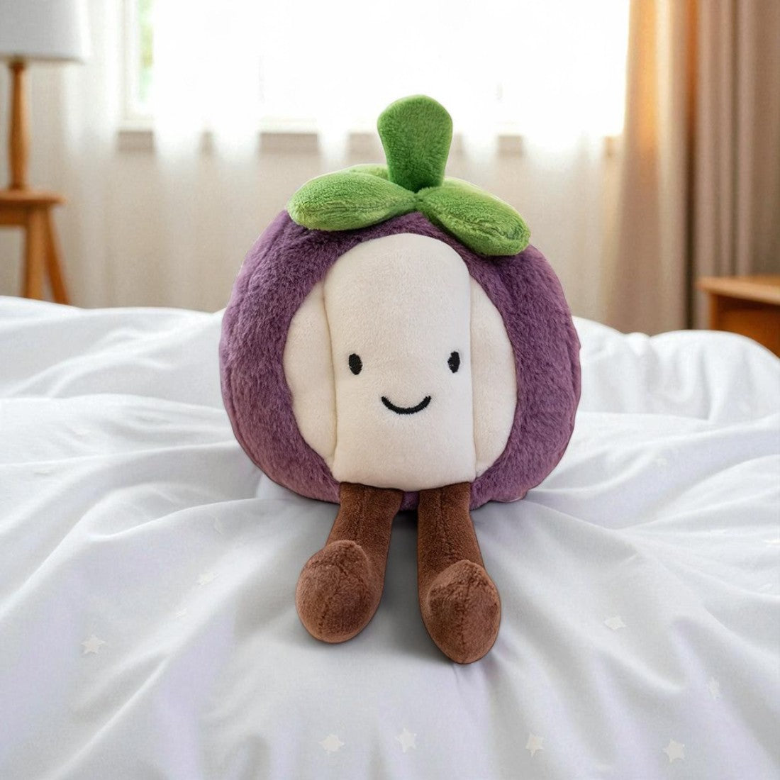 Peluche fruit kawaii mangoustan charmeur