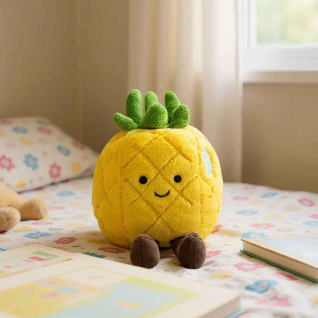 Peluche fruit kawaii ananas pétillant