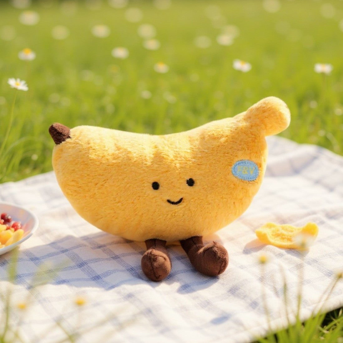 Peluche fruit kawaii banane joviale