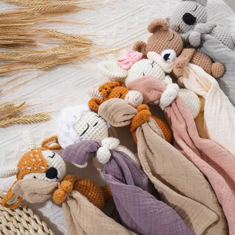 Peluche doudou plat tête koala pour bébé