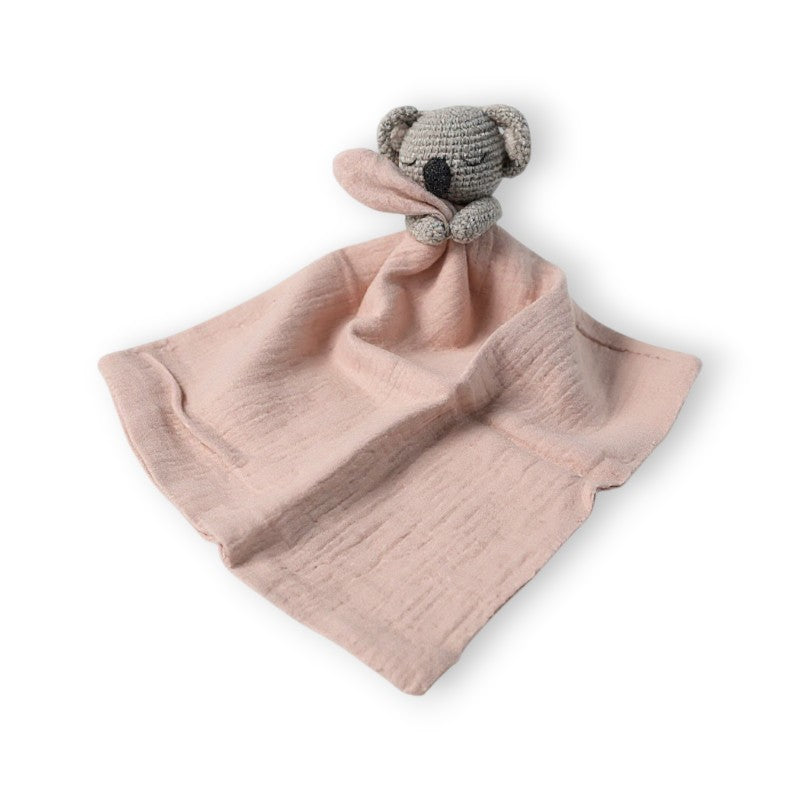 Peluche doudou plat tête koala pour bébé