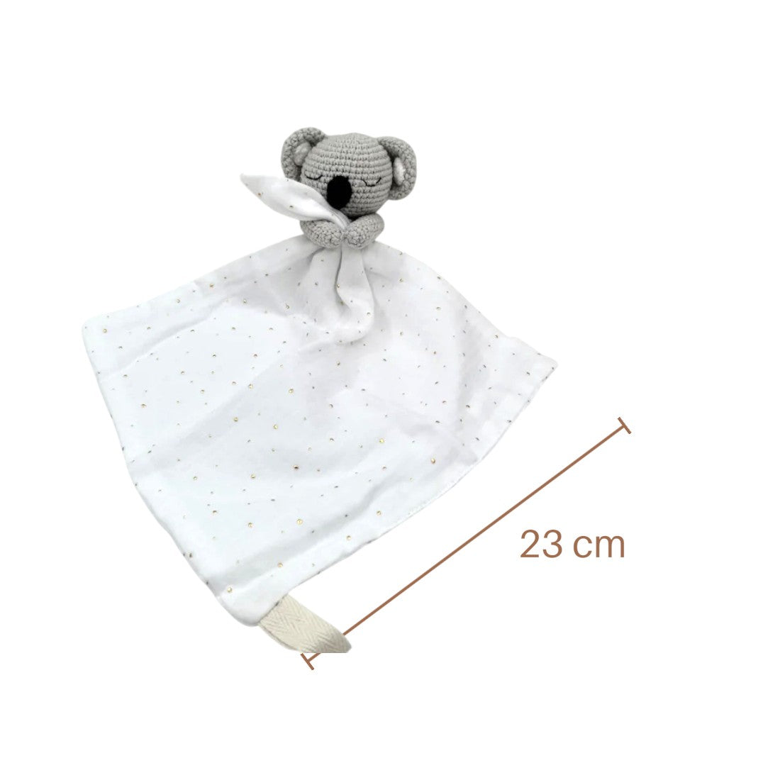 Peluche doudou plat tête koala pour bébé
