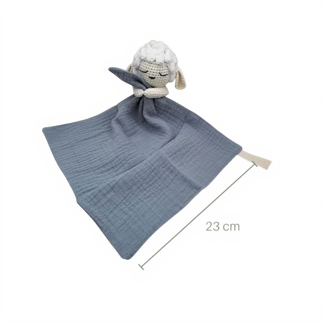 Peluche doudou plat tête mouton pour bébé