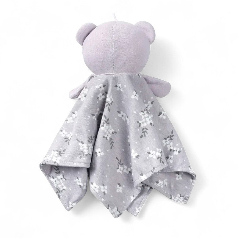 Peluche doudou plat tête ourson pour bébé