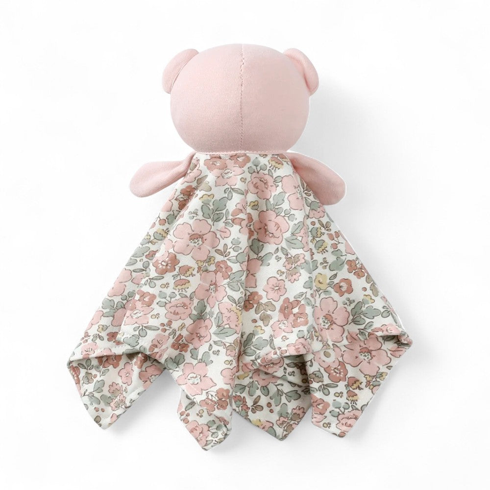 Peluche doudou plat tête ourson pour bébé