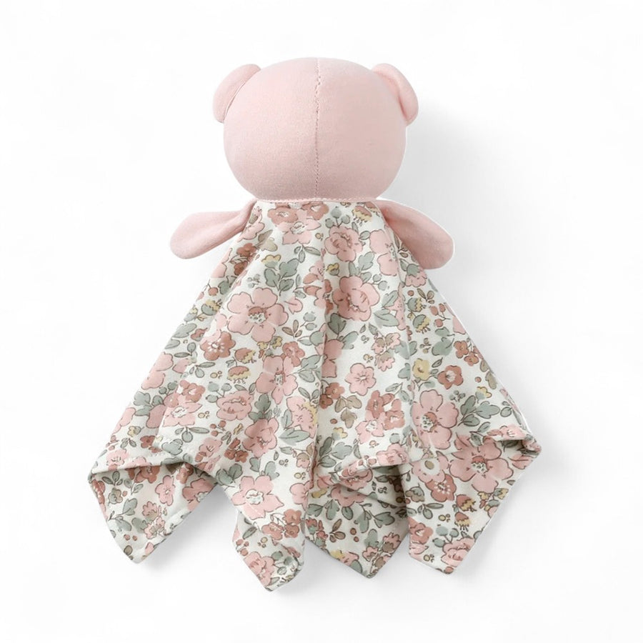Peluche doudou plat tête ourson pour bébé