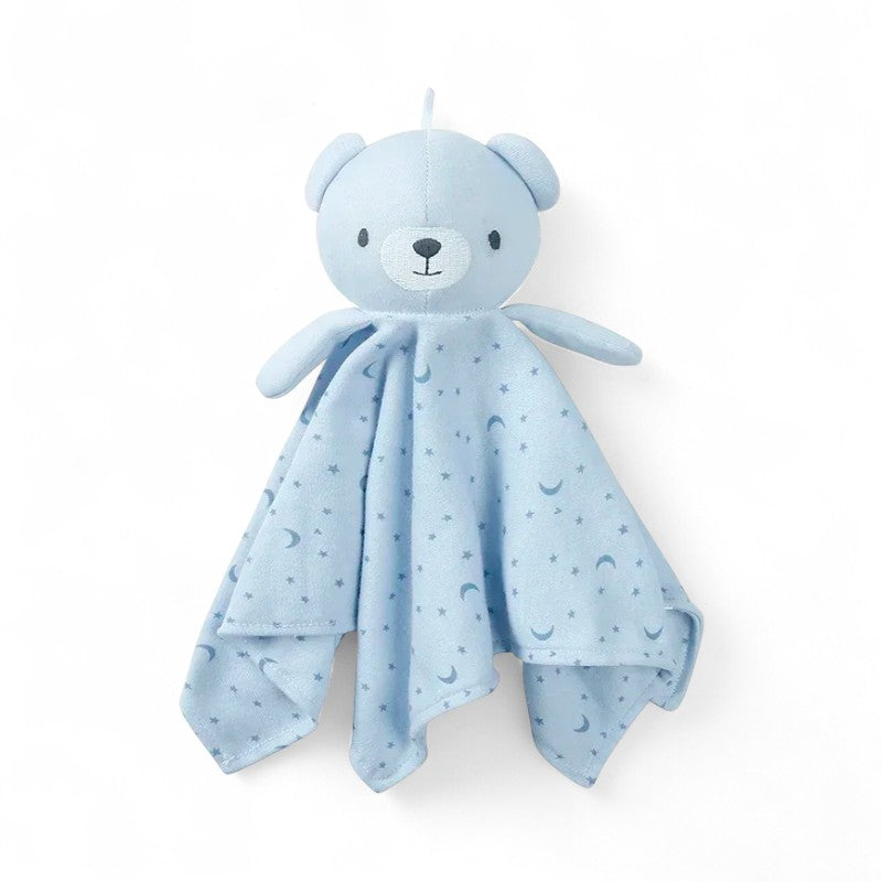 Peluche doudou plat tête ourson pour bébé