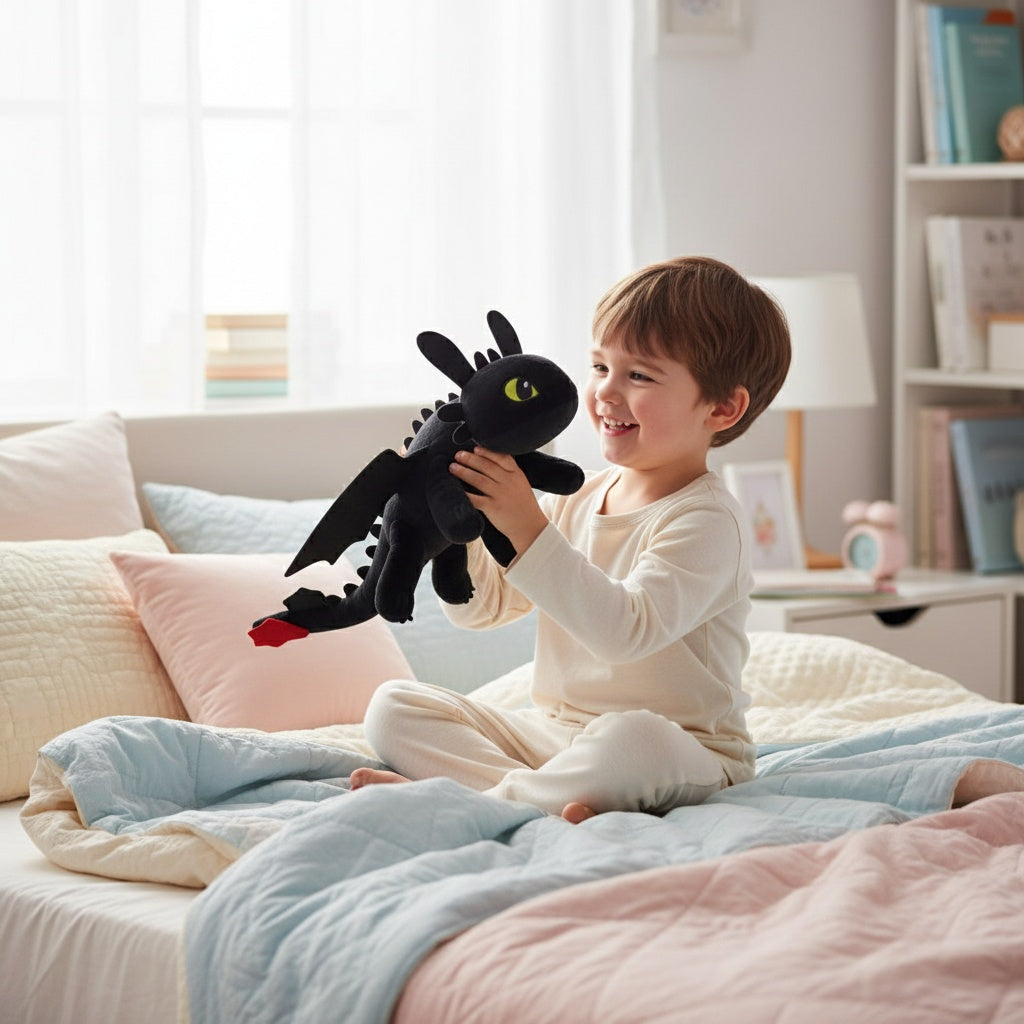 peluche Dragon Furie éclair et Krokmou