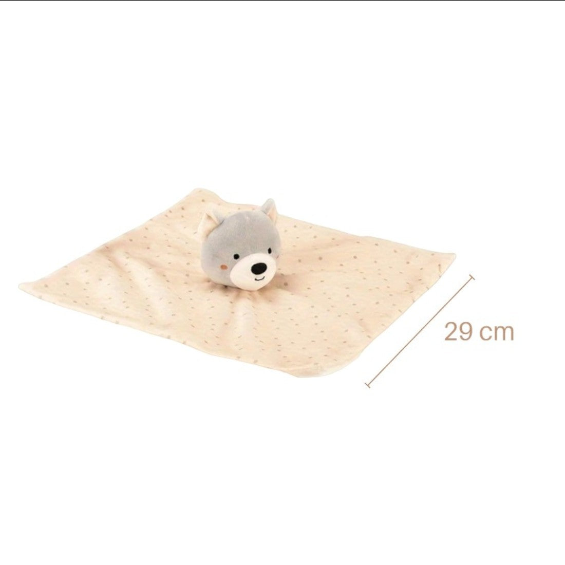 Doudou carré peluche douce ourson pour bébé