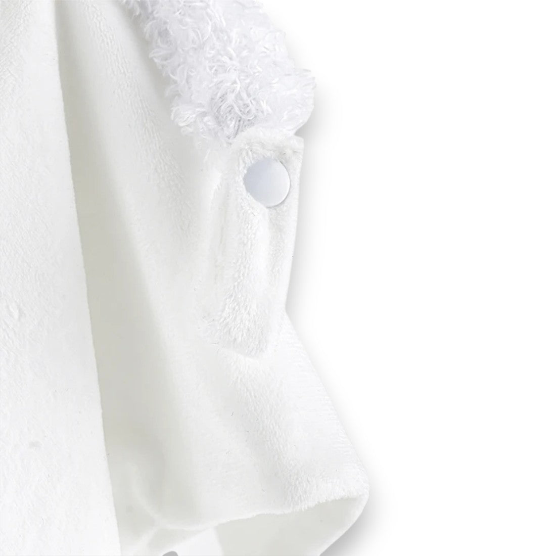 Doudou mouton blanc porte-tétine pour bébé