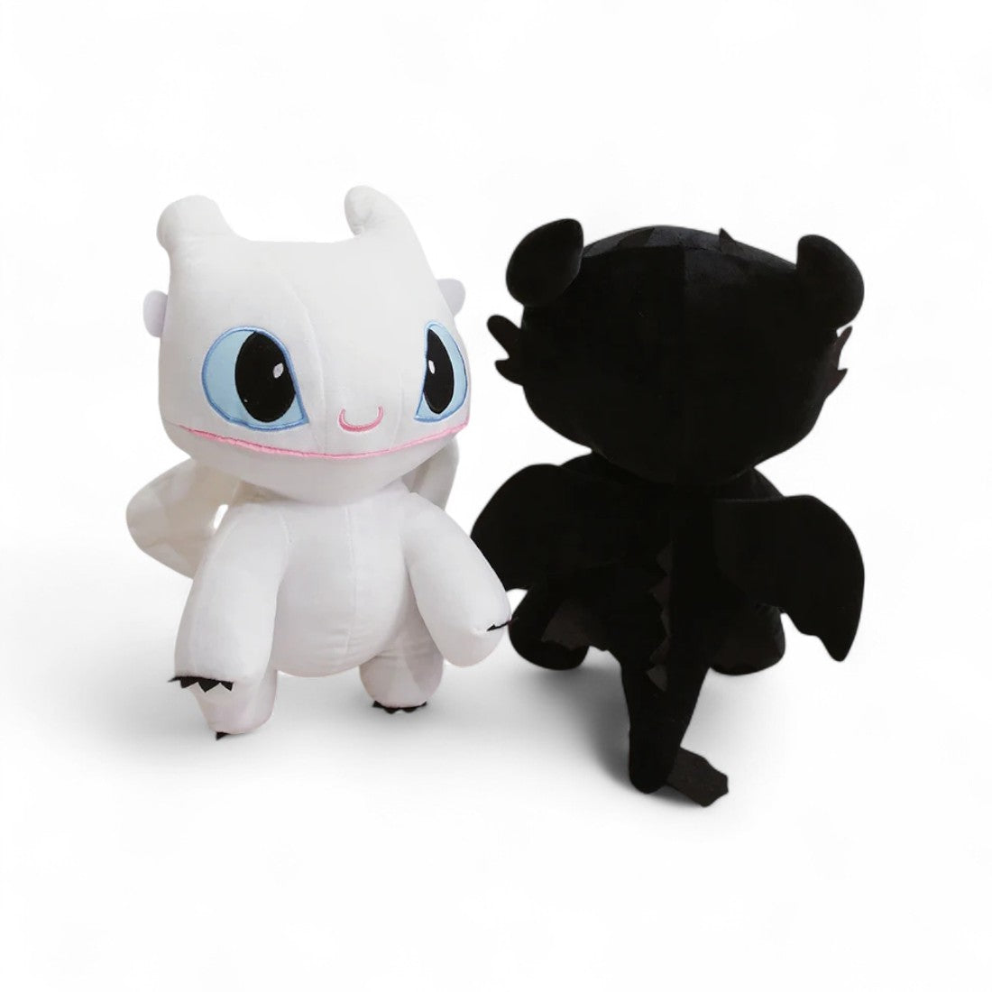 Duo peluches Dragons rigolotes Krokmou et Furie Éclair