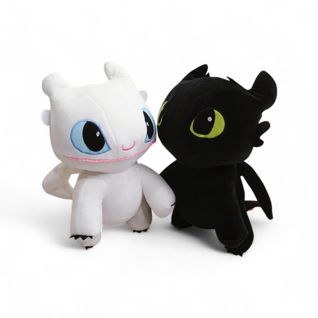 Duo peluches Dragons rigolotes Krokmou et Furie Éclair