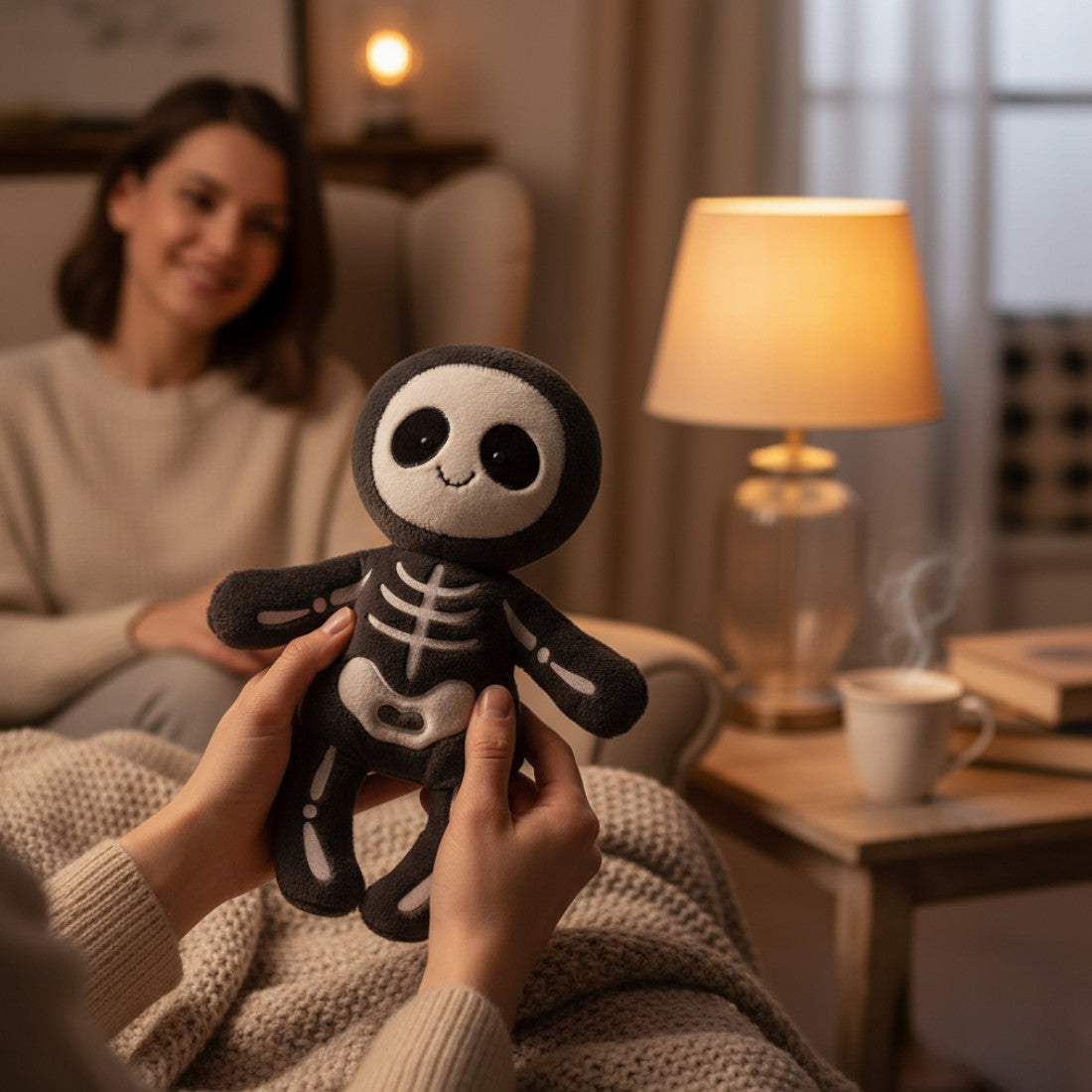 Peluche Halloween squelette tout doux