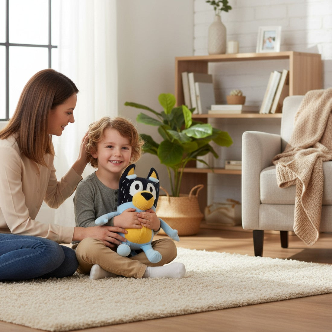 Peluche douce Bandit Heeler papa de Bluey