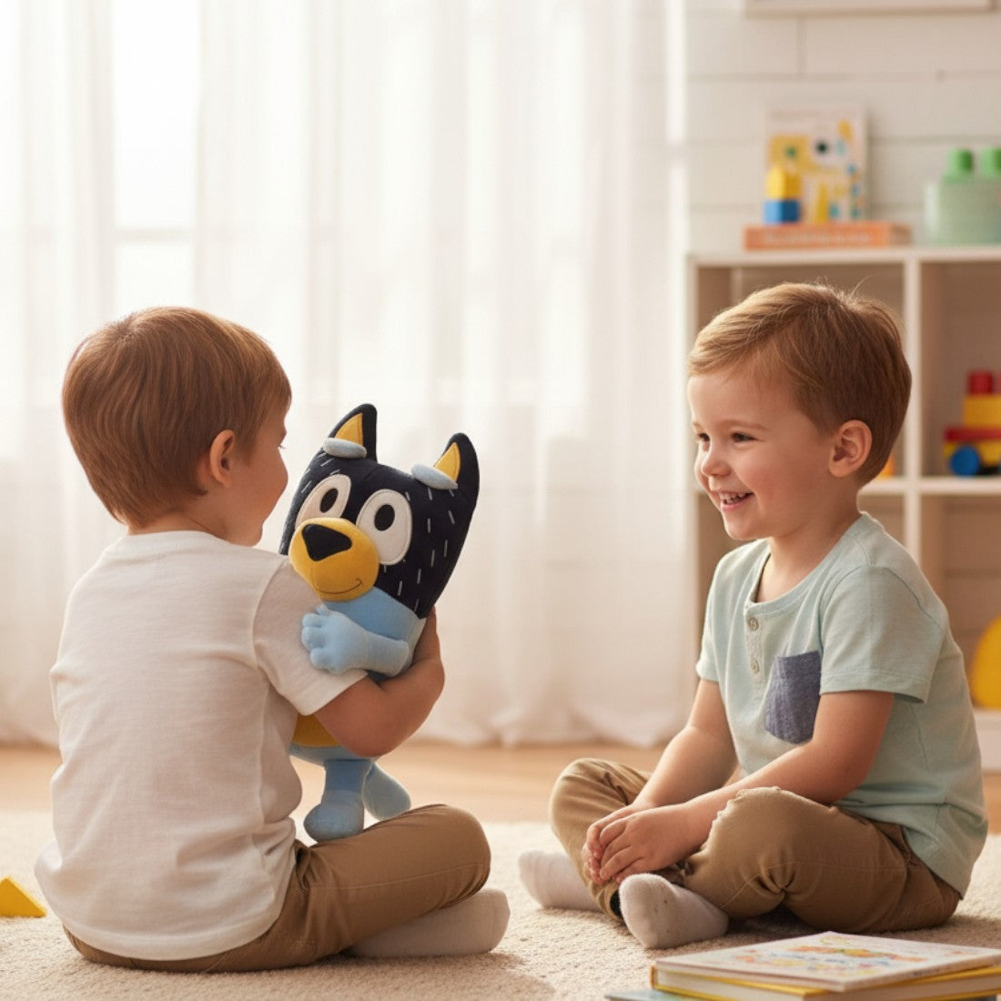 Peluche douce Bandit Heeler papa de Bluey