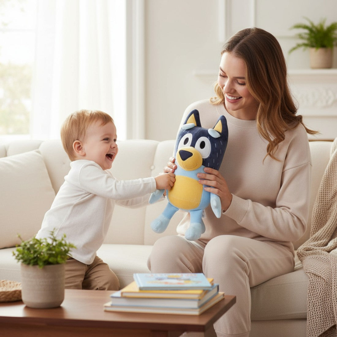 Peluche douce Bandit Heeler papa de Bluey