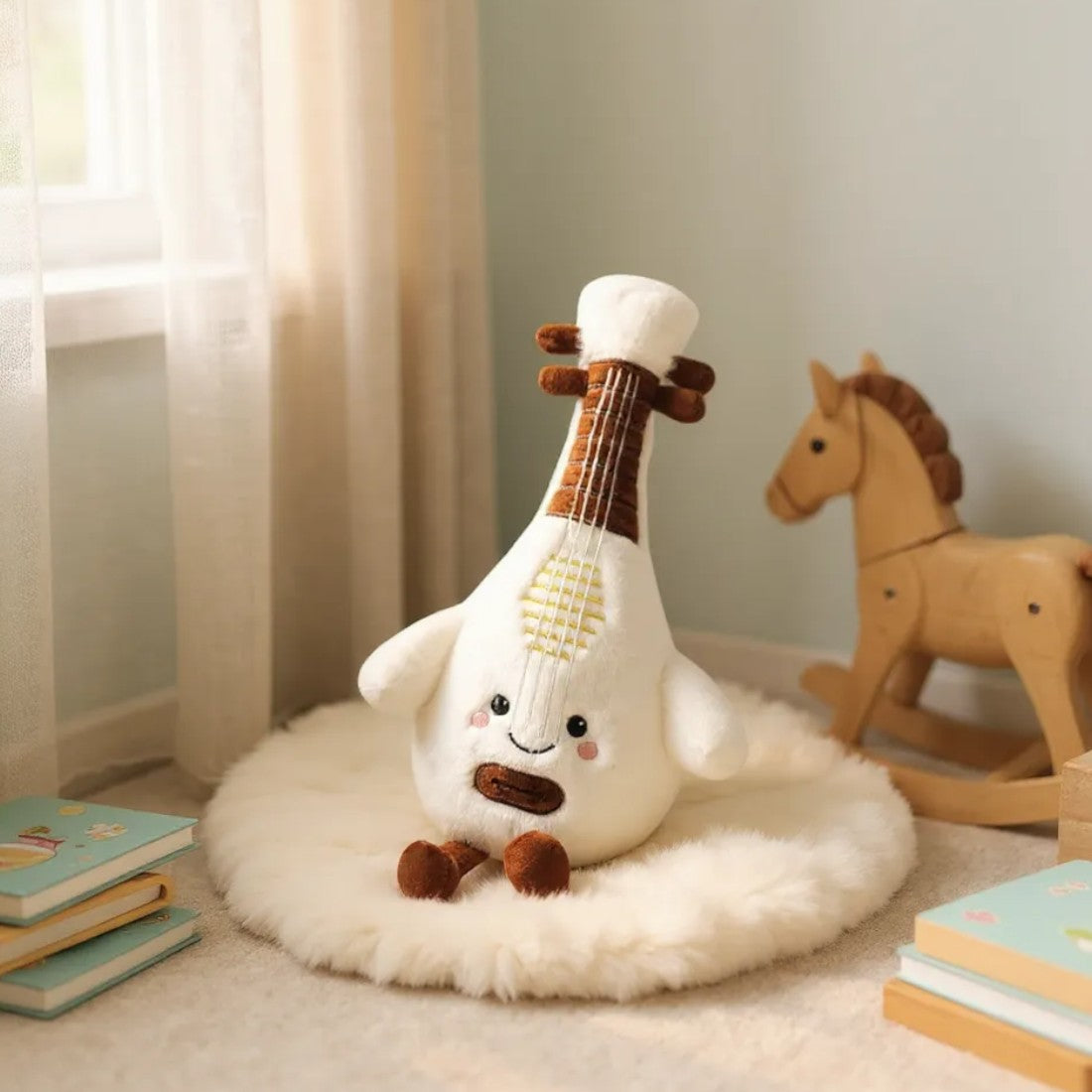 Peluche instrument kawaii luth moelleuse
