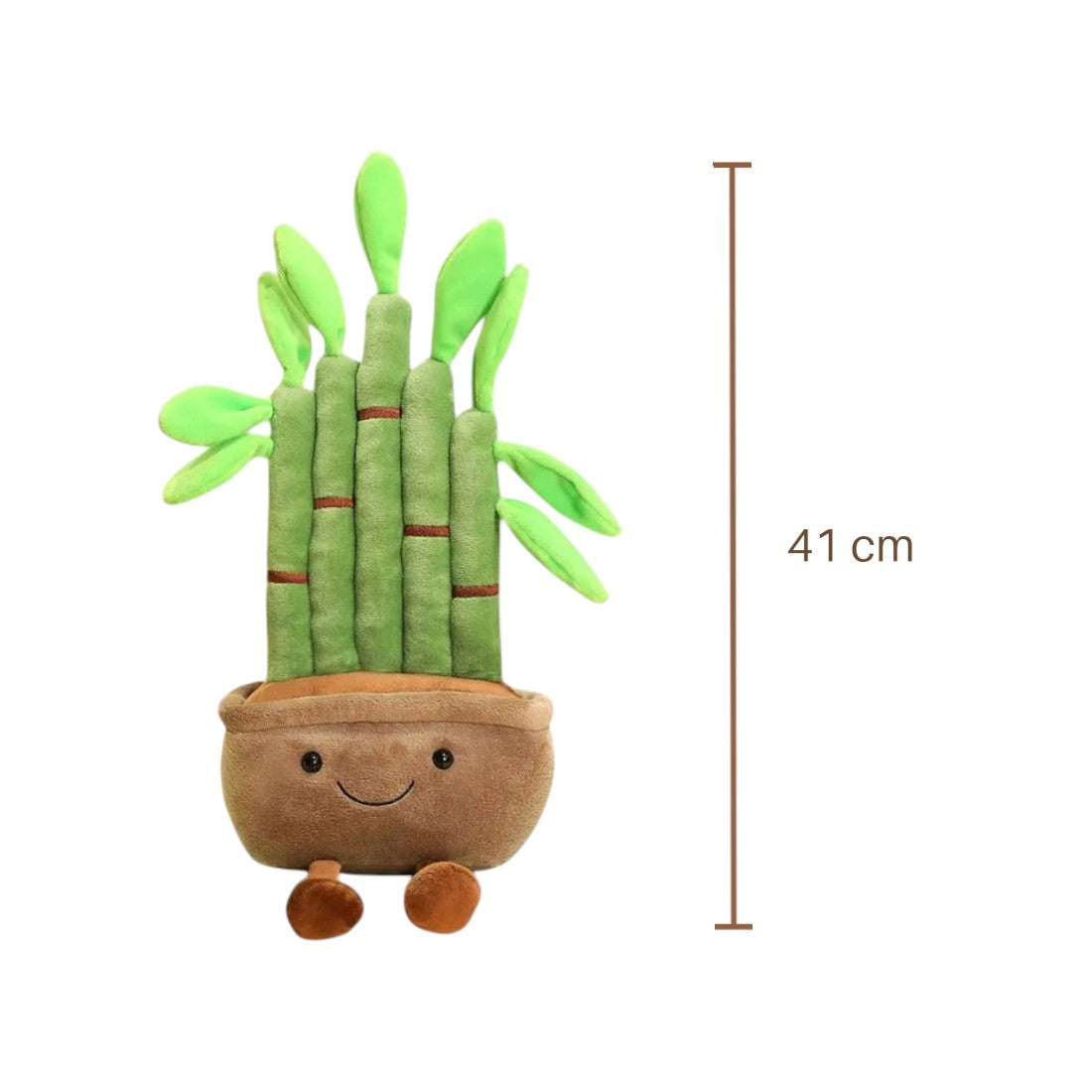 Peluche plante kawaii bambou douceur zen