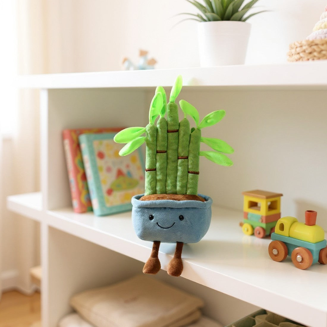 Peluche plante kawaii bambou douceur zen