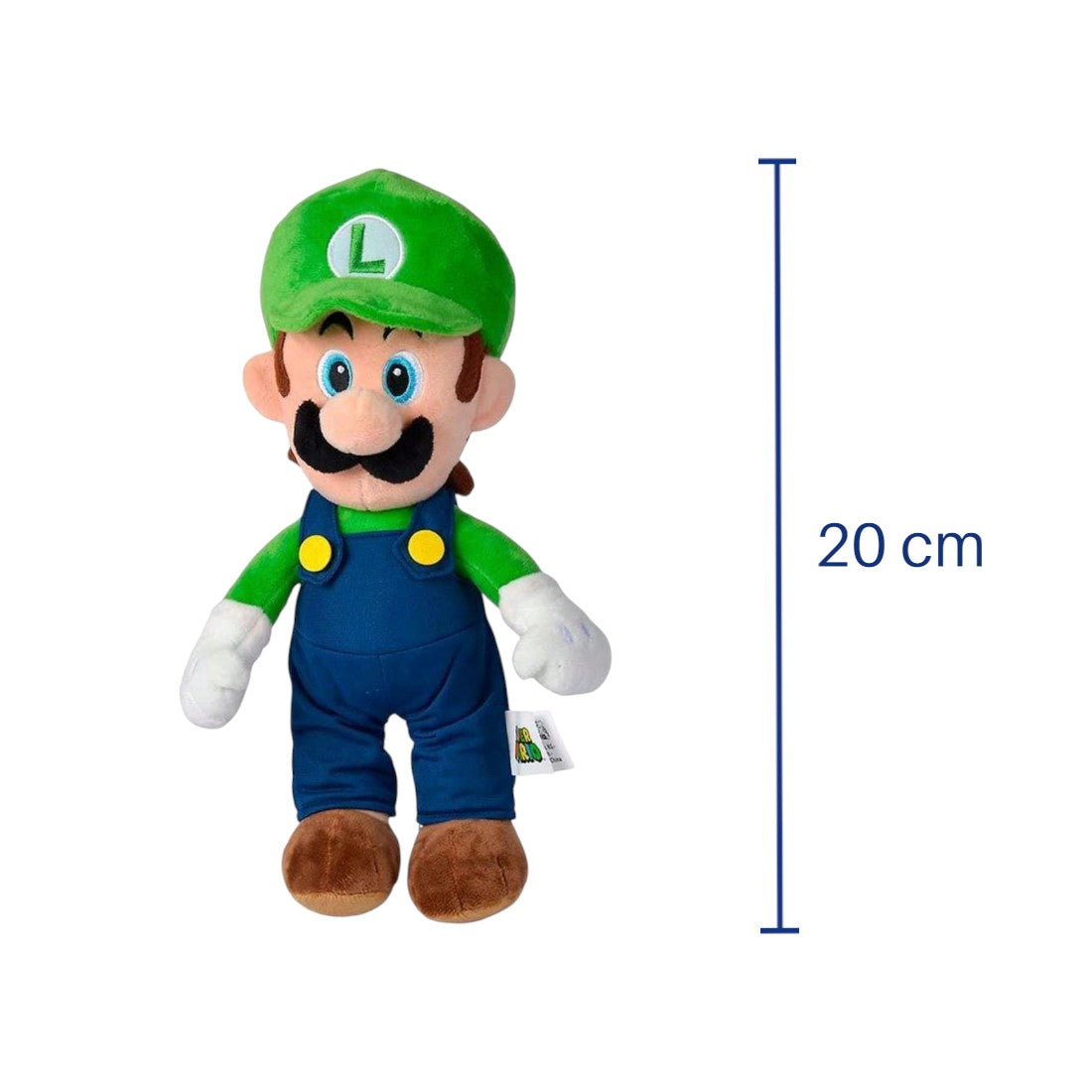 Peluche Luigi Super Mario Bros 20 cm