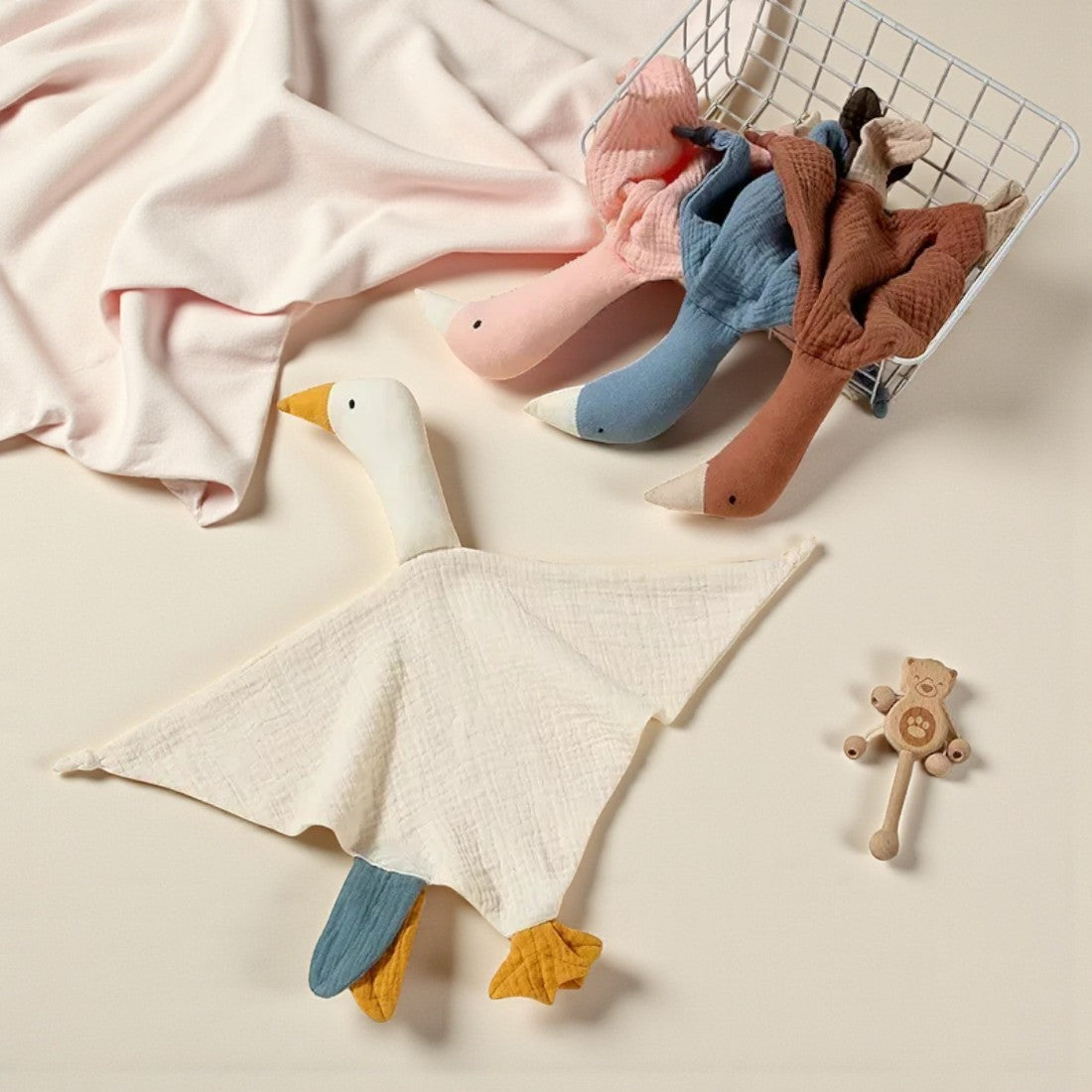Doudou oie pour bébé