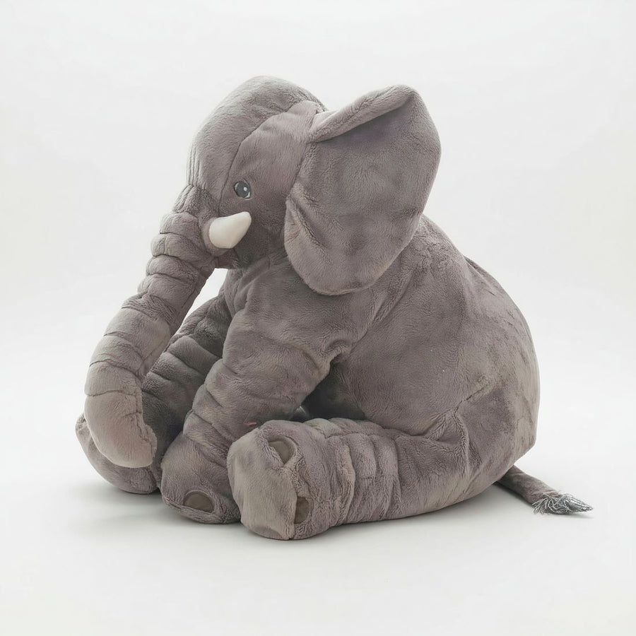 Peluche éléphant gris moelleux 40 cm