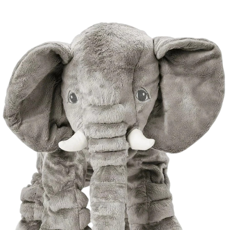 Peluche éléphant gris moelleux 40 cm