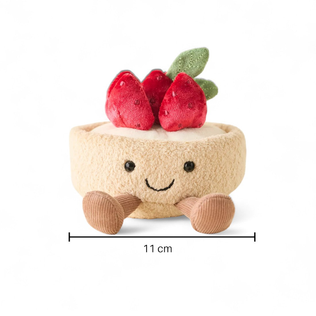 Peluche tarte fraise gourmande kawaii