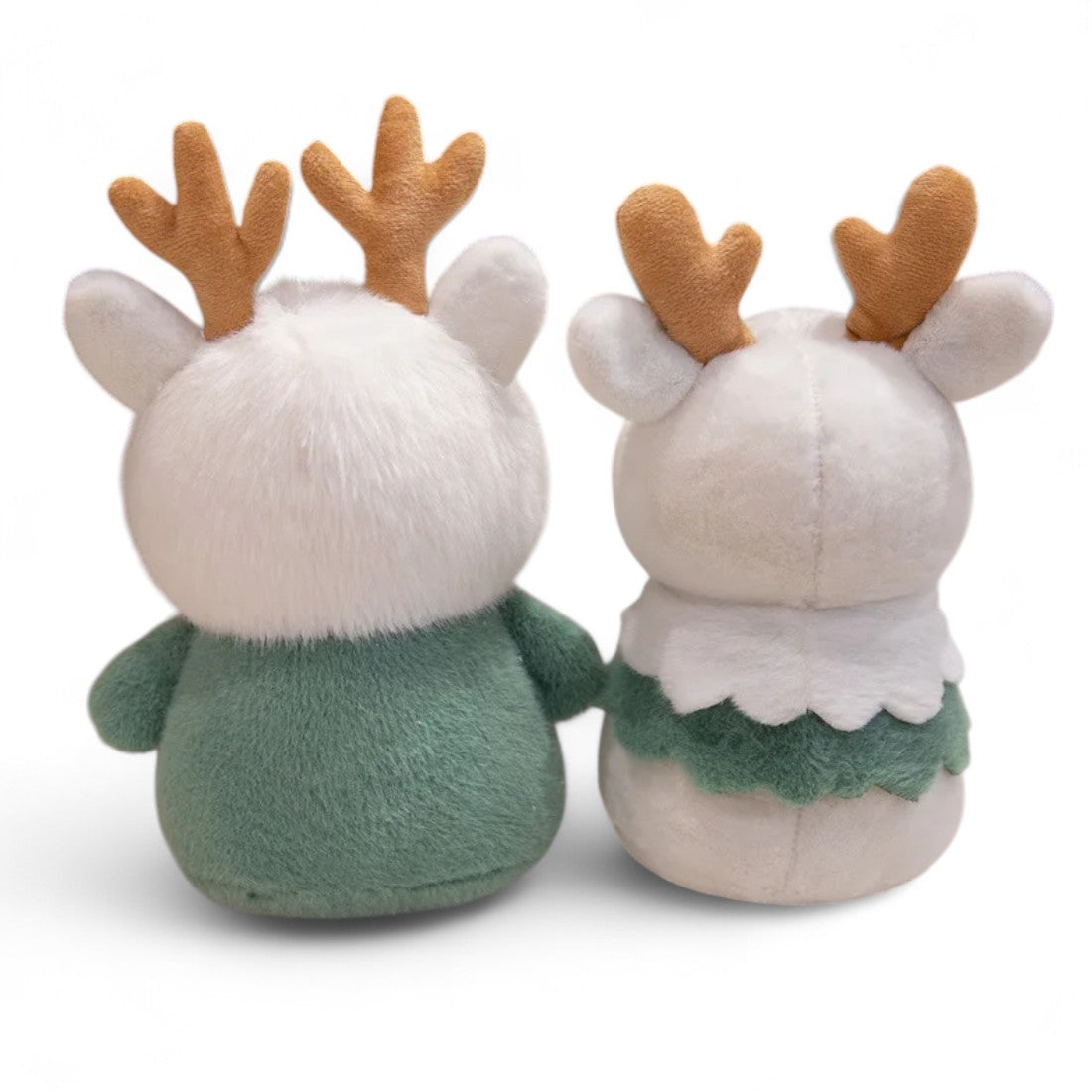 Peluche de noël duo rennes bonshommes de neige