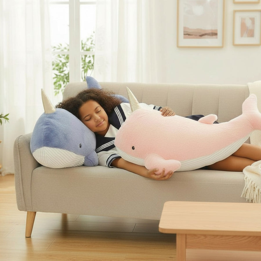 Peluche baleine magique géante
