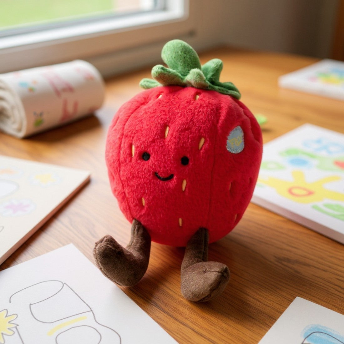 Peluche fruit kawaii fraise mignonne
