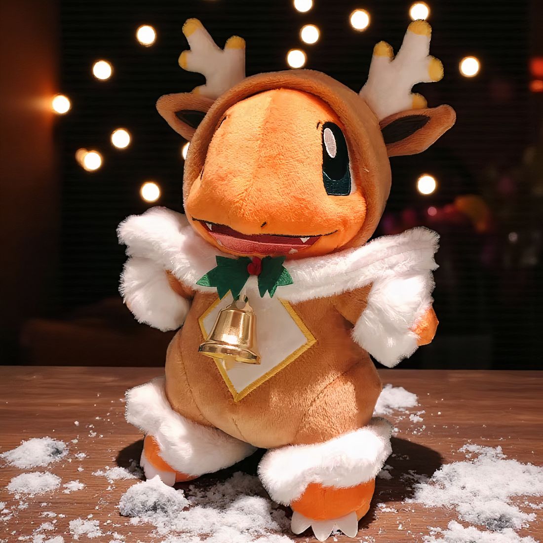 Peluche Pokémon – Salamèche en costume de renne de Noël