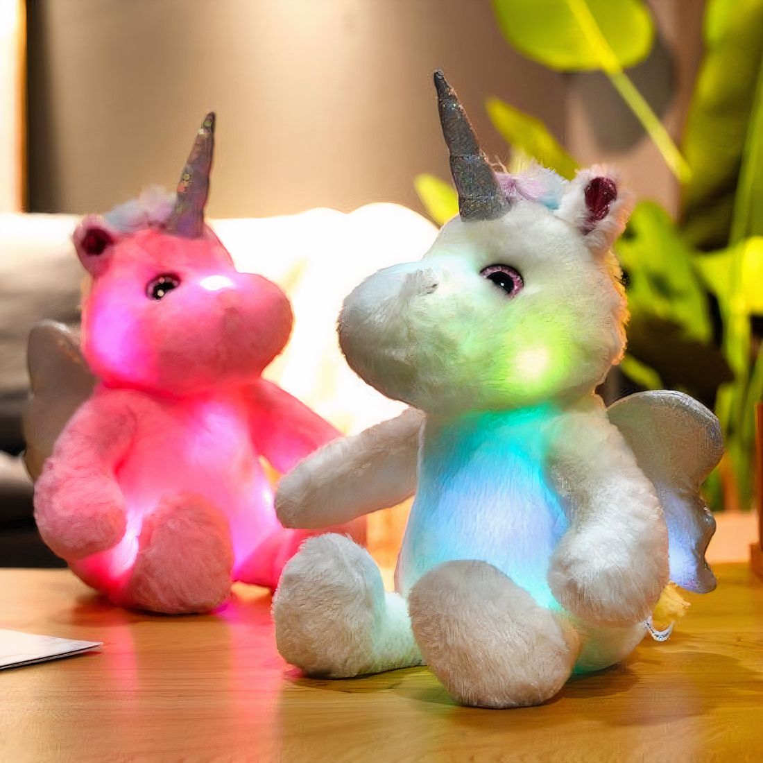 Veilleuse licorne en peluche féérique