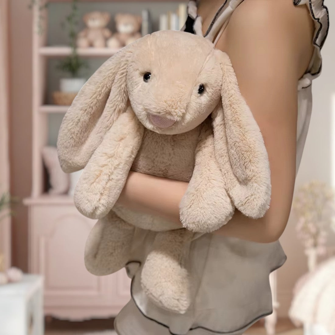 Lapin en peluche moelleux pour bébé