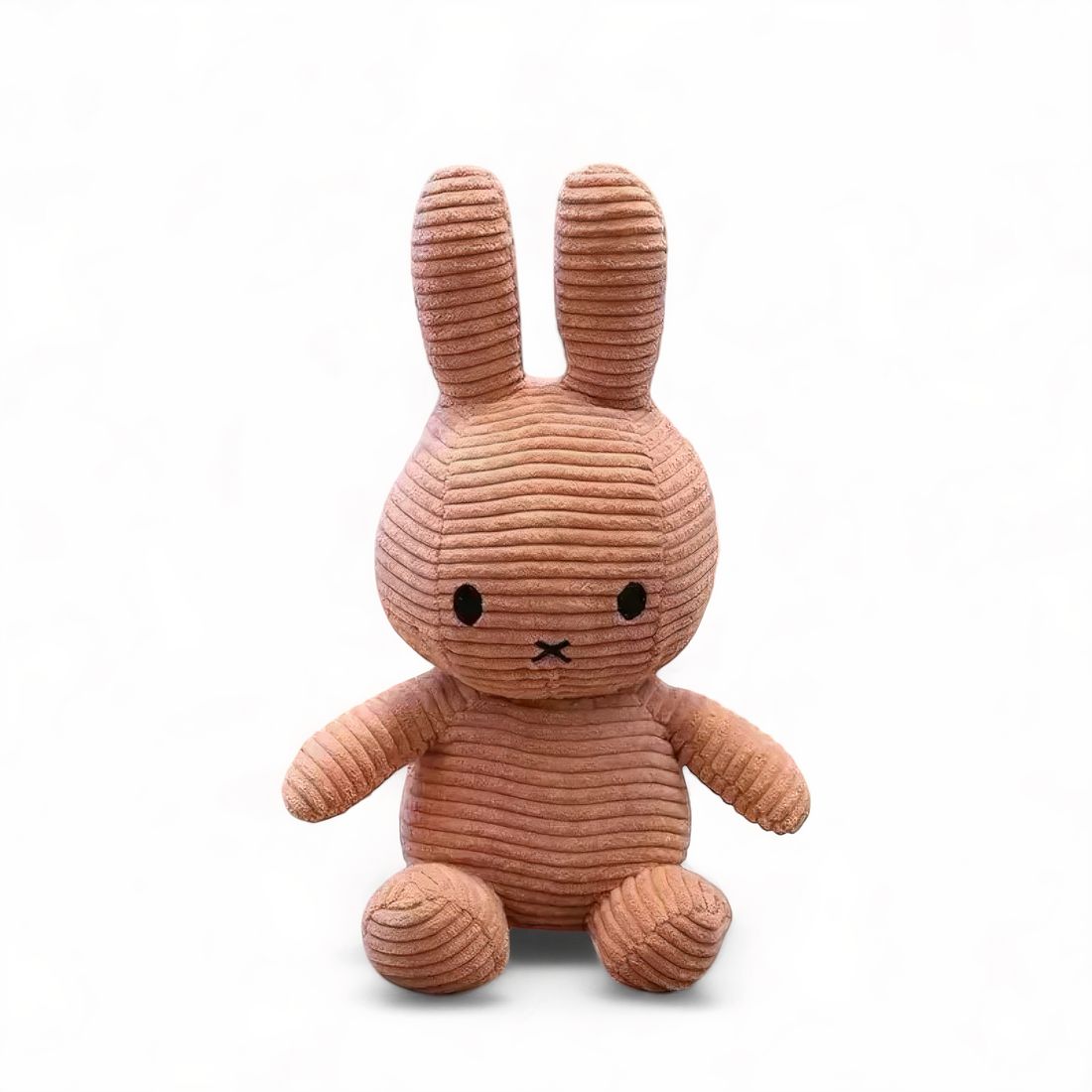 Lapin en peluche côtelée moelleuse