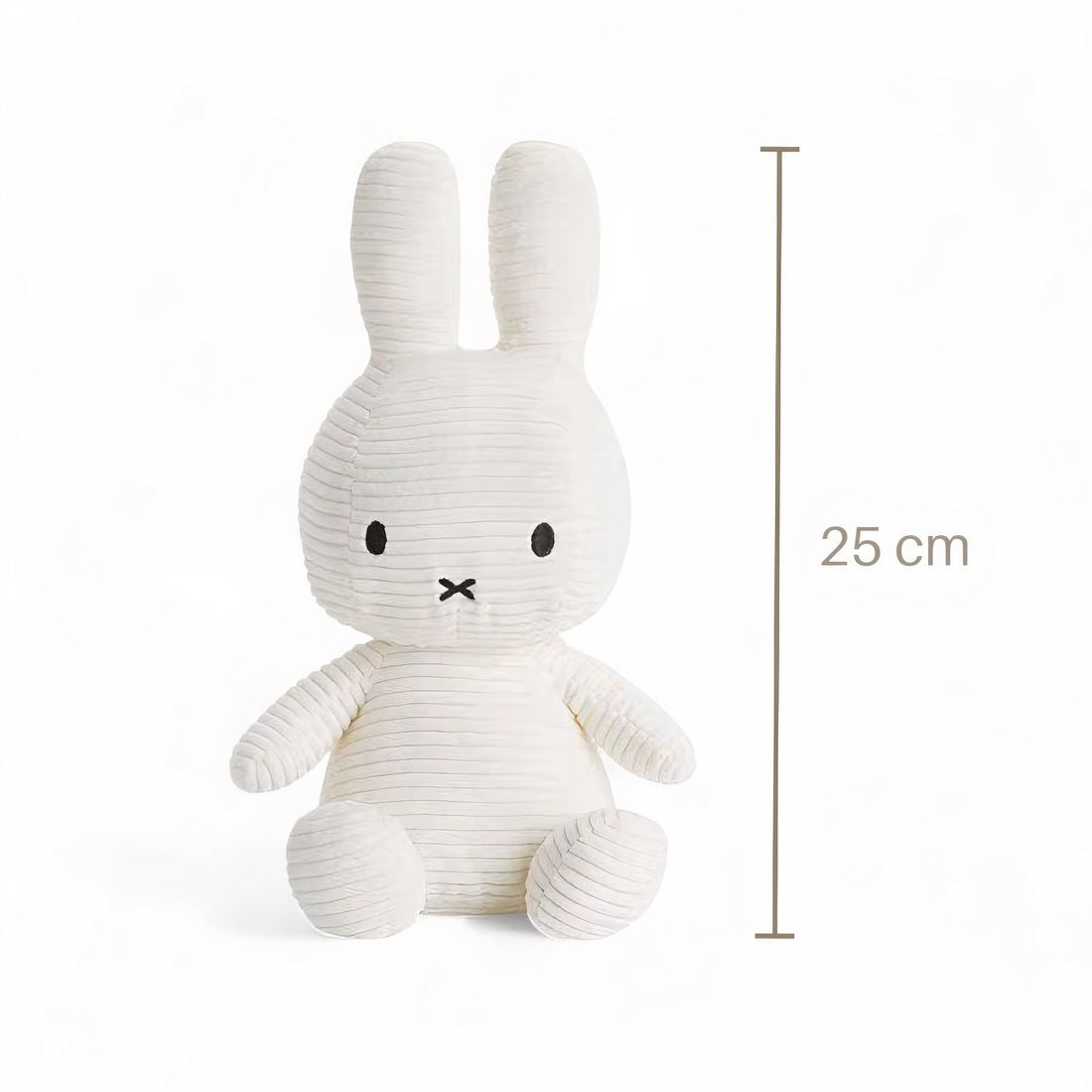 Lapin en peluche côtelée moelleuse
