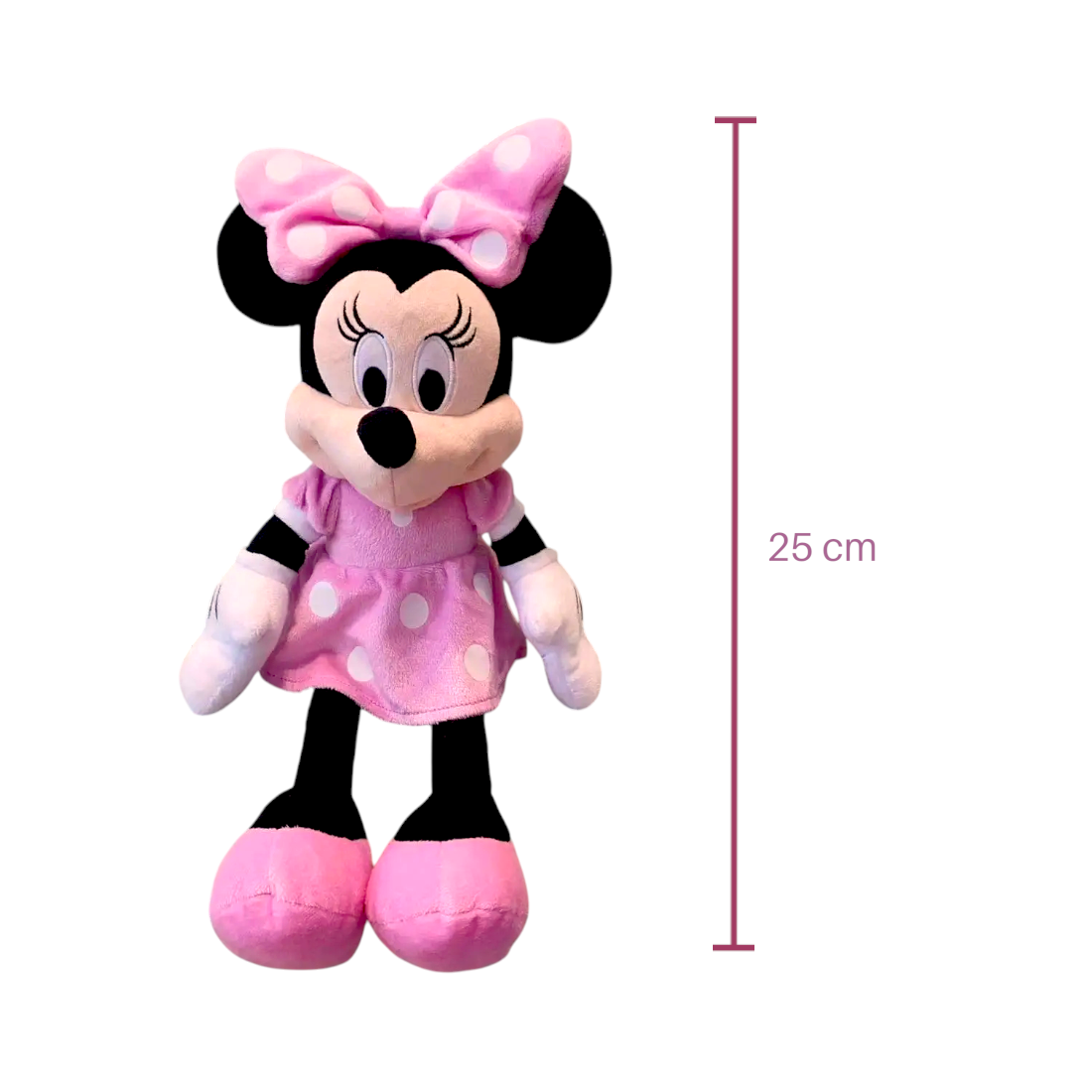 Minnie peluche robe rose à nœud