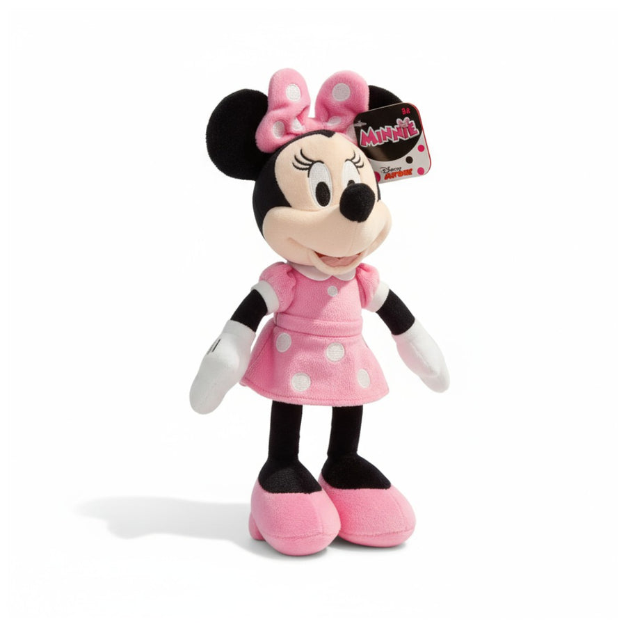Minnie peluche robe rose à nœud