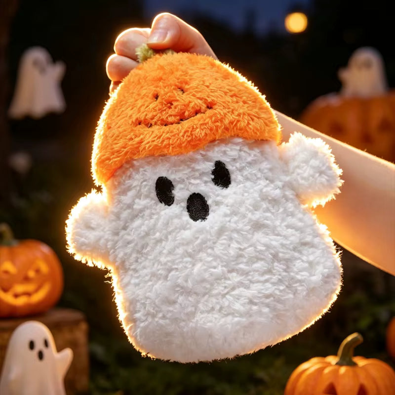 Peluche Fantôme avec Chapeau Citrouille
