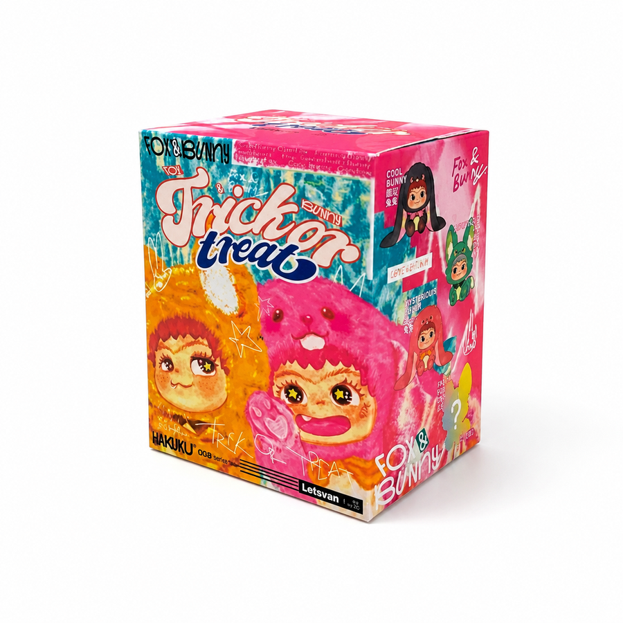 Blind Box Peluche Wakuku Fox & Bunny - Lot de 1