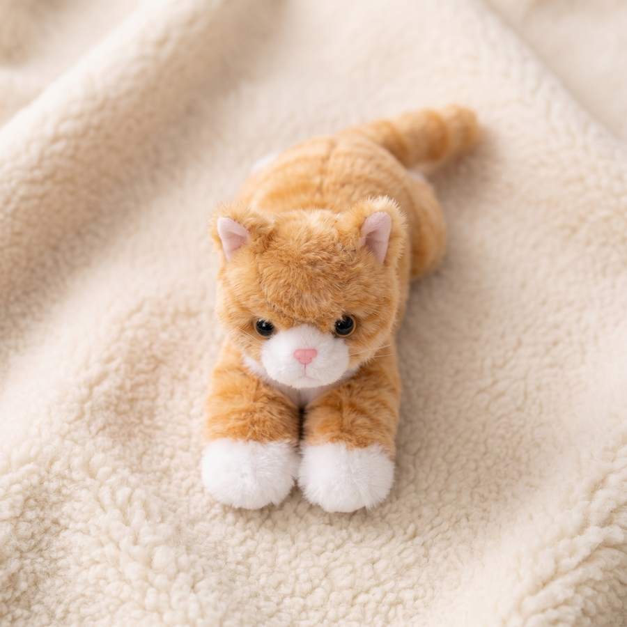 Katze Kuscheltier realistische Stofftier Katze - Détail matière
