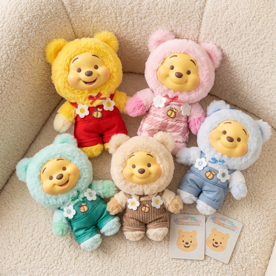 Labubu Peluche Winnie Boîte Mystère 16 cm - Détail matière