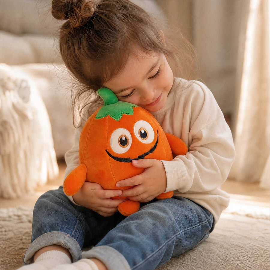 Les peluches rondes d'halloween : Citrouille - Utilisation cosy intérieur