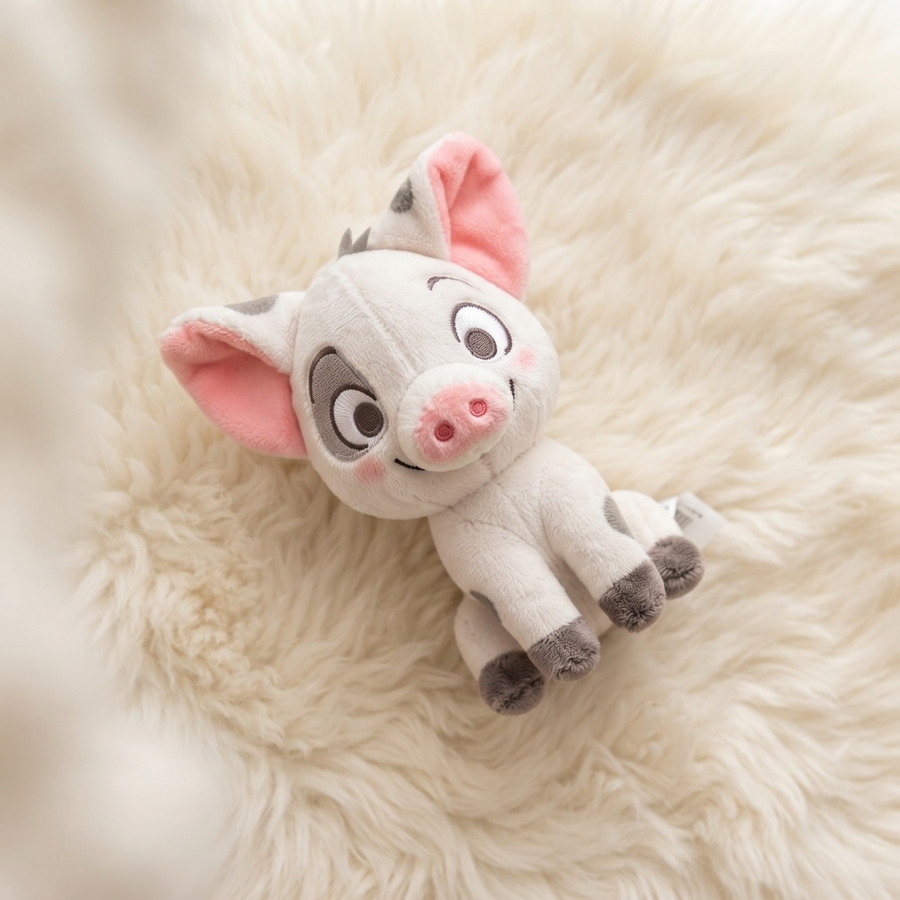 Peluche Aimantée Épaule Cochon Pua Disney - Détail matière