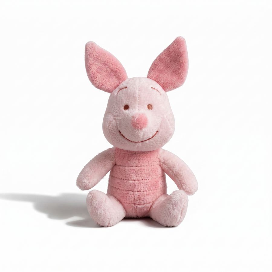 Peluche Aimantée Porcinet Épaule Disney - fond blanc Frontal