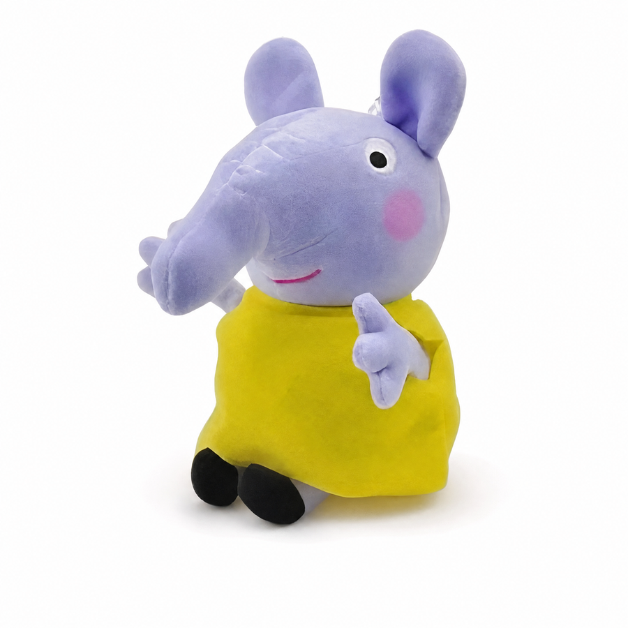 Peluche Éléphant Emily Peppa Pig 19 cm - Fond blanc frontal