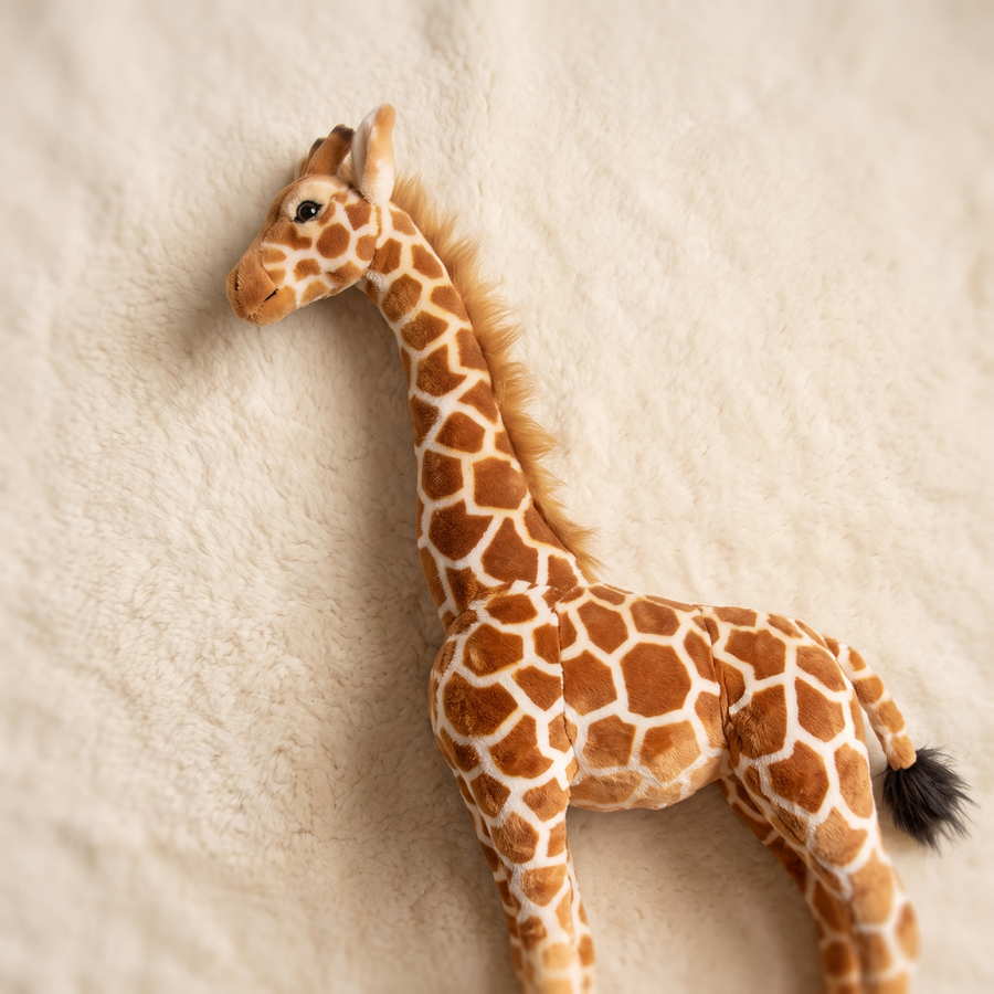 Peluche Girafe Géante Réaliste - Détail matière