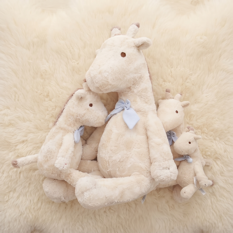 Peluche Girafe Kawaii Beige - Détail matière