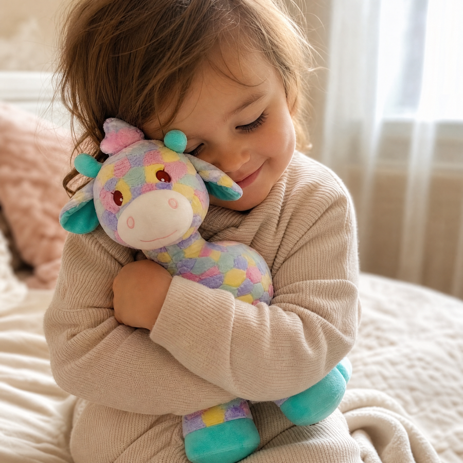Peluche Girafe Multicolore Arc-en-ciel 30 cm - Utilisation cosy intérieur